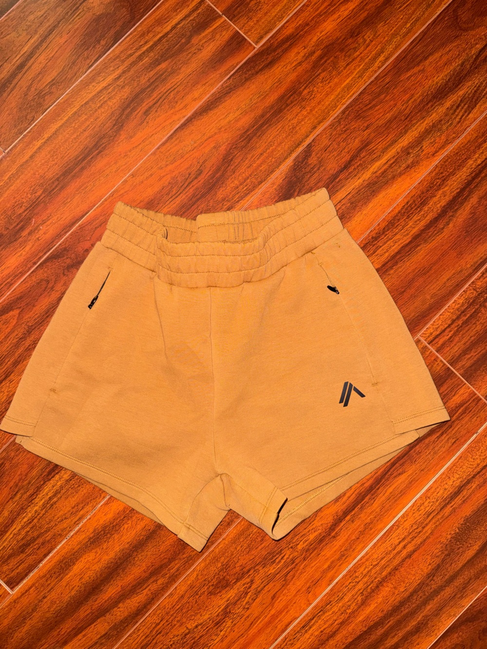 Alphalete Women’s High-Waist Tan Athletic Shorts